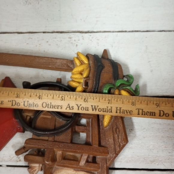 Set of 2 Homco Wall Decor Metal Wall Plaques Apple Cider Press / Corn Mill. - Picture 9 of 12